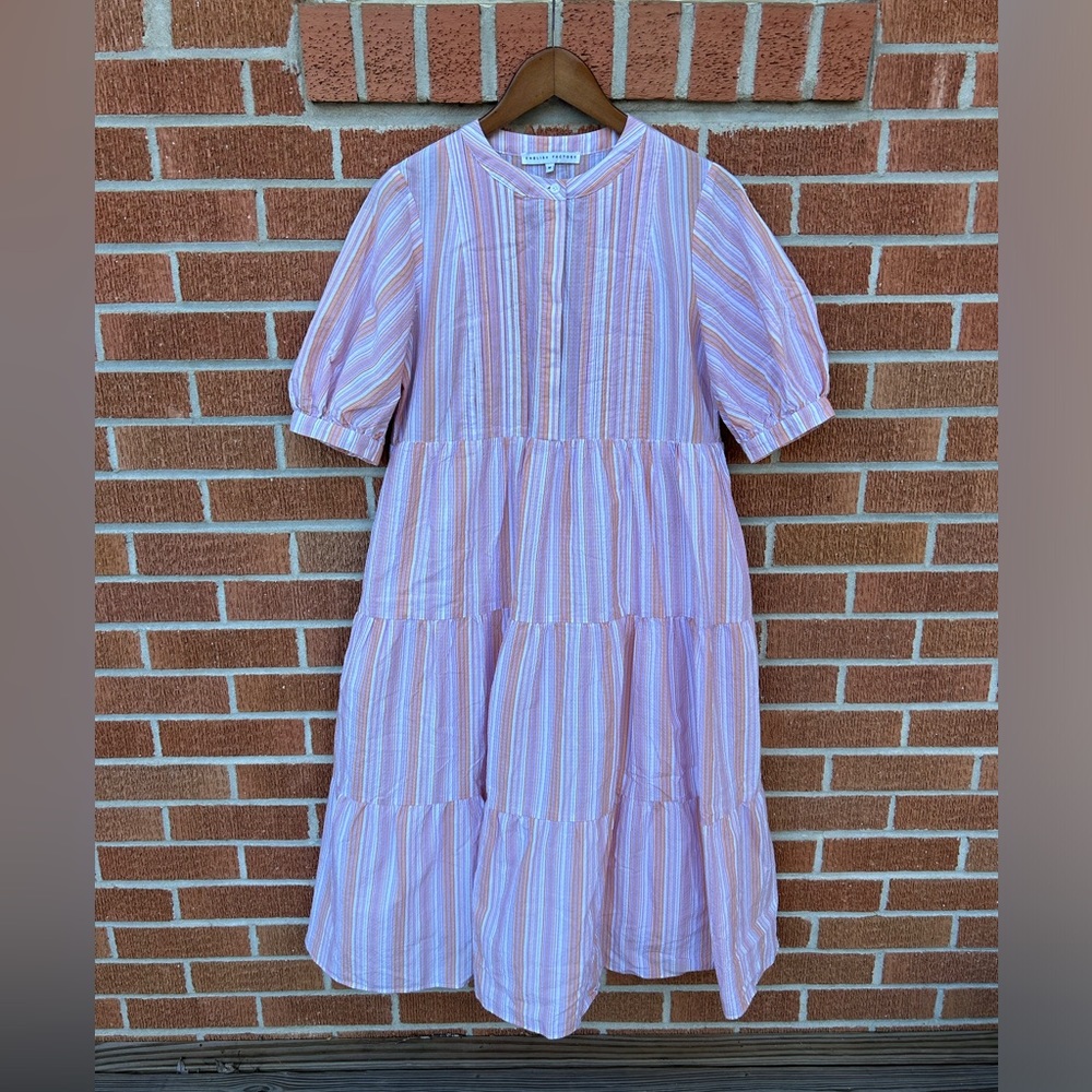 English Factory Striped Midi Dress